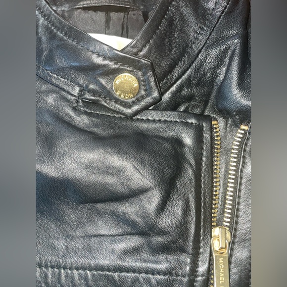 MICHAEL Michael Kors Leather Moto Jacket - Picture 6 of 15